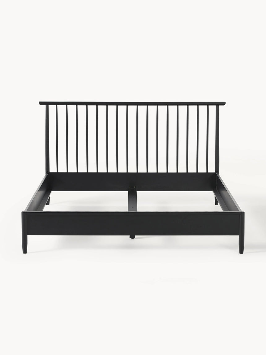 Roma Çift Kişilik Ahşap Karyola Siyah