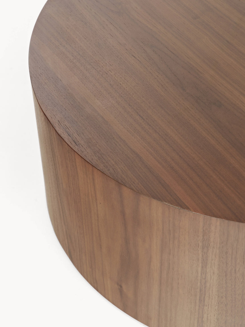 Saba Ahşap Yuvarlak Orta Sehpa Ceviz