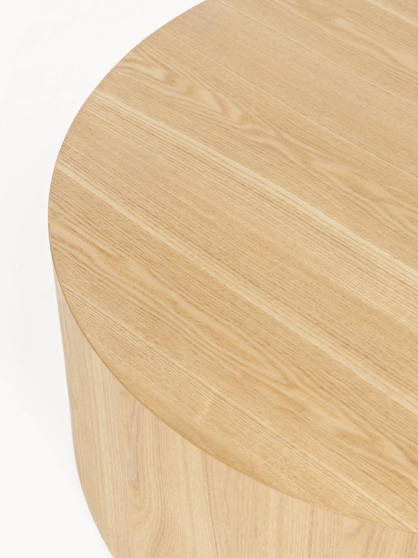 Saba Ahşap Yuvarlak Orta Sehpa Dışbudak