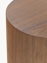 Saba Ahşap Yuvarlak Orta Sehpa Seti İkili Ceviz