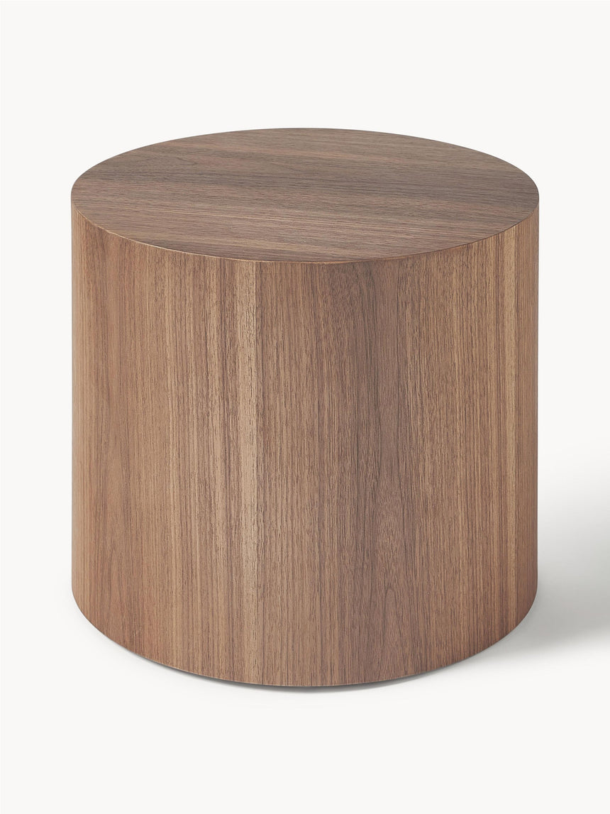 Saba Ahşap Yuvarlak Orta Sehpa Seti İkili Ceviz