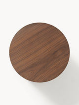 Saba Ahşap Yuvarlak Orta Sehpa Seti İkili Ceviz