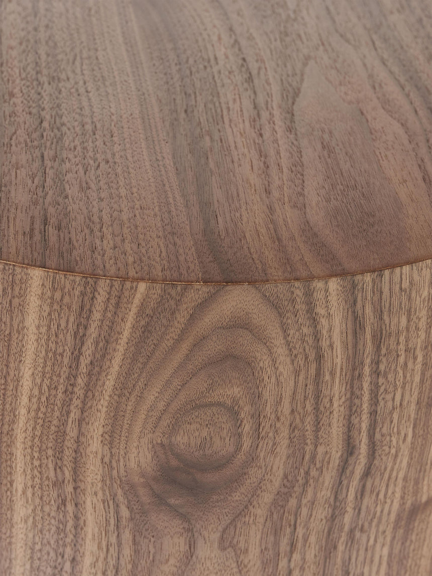 Saba Ahşap Yuvarlak Orta Sehpa Seti İkili Ceviz