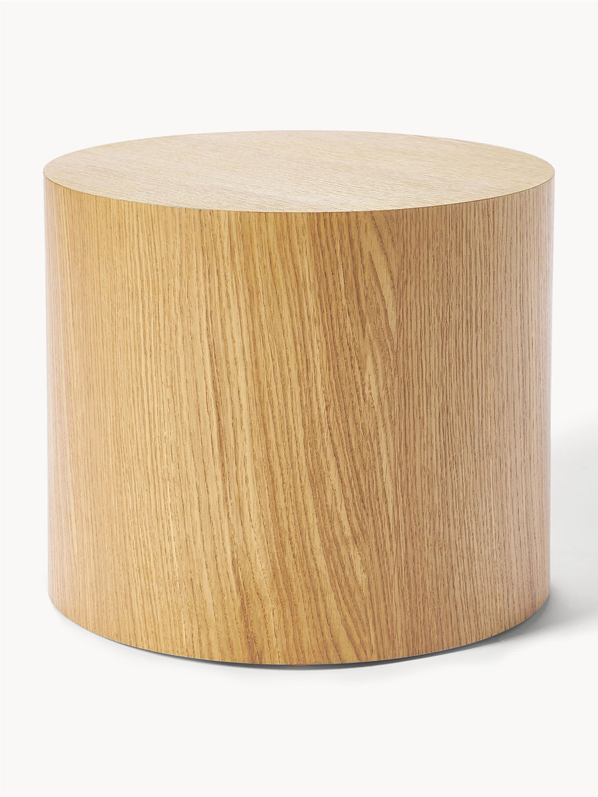 Saba Ahşap Yuvarlak Orta Sehpa Seti İkili Dışbudak