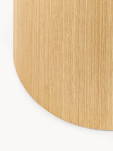 Saba Ahşap Yuvarlak Orta Sehpa Seti İkili Dışbudak