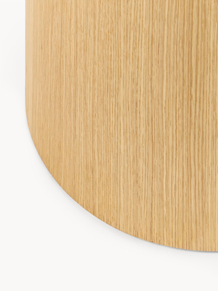 Saba Ahşap Yuvarlak Orta Sehpa Seti İkili Dışbudak