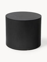 Saba Ahşap Yuvarlak Orta Sehpa Seti İkili Siyah