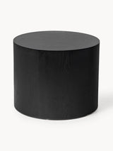 Saba Ahşap Yuvarlak Orta Sehpa Seti İkili Siyah