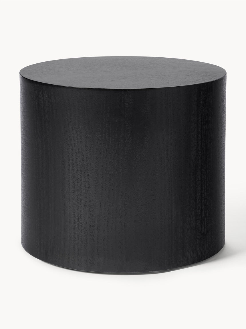 Saba Ahşap Yuvarlak Orta Sehpa Seti İkili Siyah