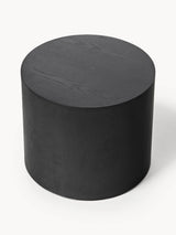 Saba Ahşap Yuvarlak Orta Sehpa Seti İkili Siyah