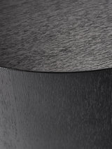 Saba Ahşap Yuvarlak Orta Sehpa Seti İkili Siyah