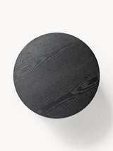 Saba Ahşap Yuvarlak Orta Sehpa Seti İkili Siyah