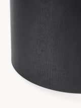 Saba Ahşap Yuvarlak Orta Sehpa Seti İkili Siyah