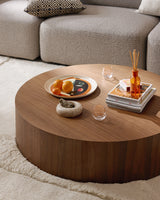 Saba Plus Ahşap Yuvarlak Orta Sehpa Ceviz