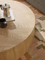 Saba Plus Ahşap Yuvarlak Orta Sehpa Dışbudak