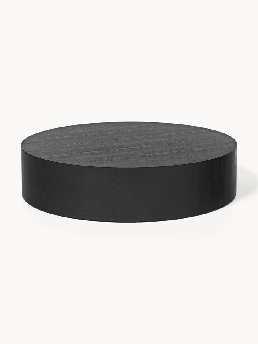 Saba Plus Ahşap Yuvarlak Orta Sehpa Siyah