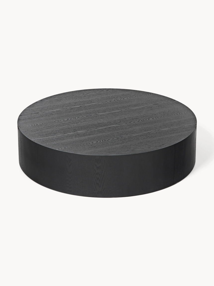 Saba Plus Ahşap Yuvarlak Orta Sehpa Siyah