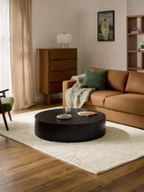 Saba Plus Ahşap Yuvarlak Orta Sehpa Siyah