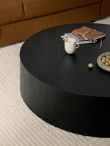 Saba Plus Ahşap Yuvarlak Orta Sehpa Siyah