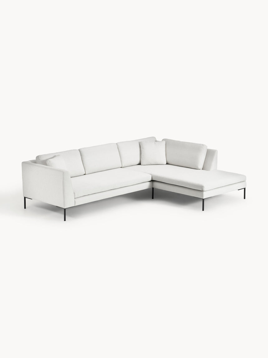 Sade Köşe Koltuk Kırık Beyaz