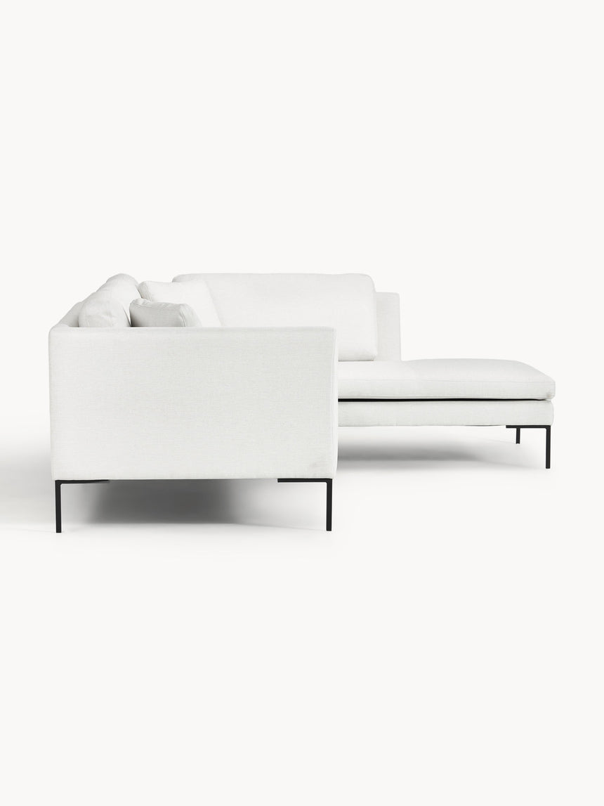 Sade Köşe Koltuk Kırık Beyaz