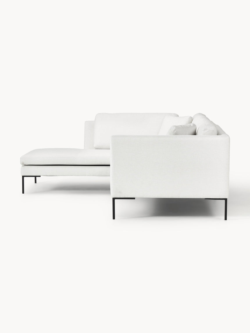 Sade Köşe Koltuk Kırık Beyaz