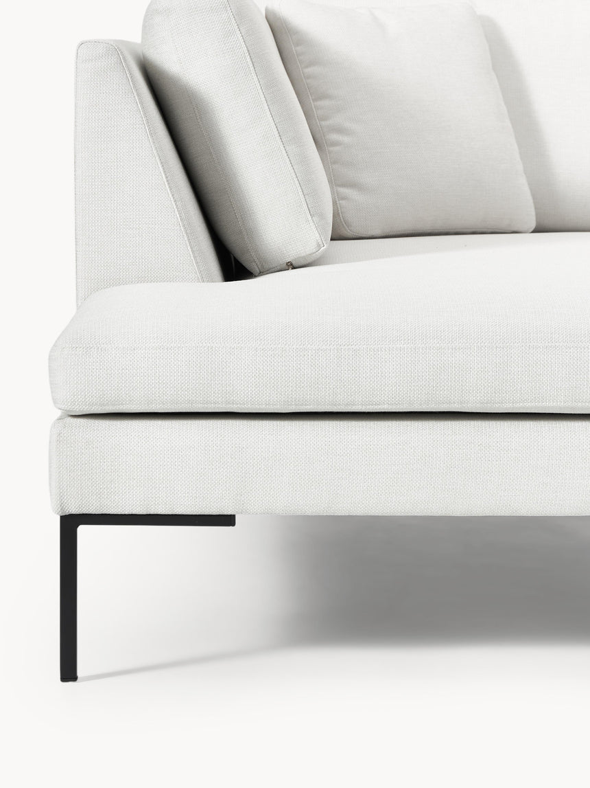 Sade Köşe Koltuk Kırık Beyaz