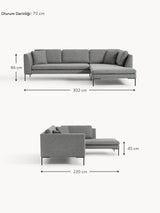 Sade Köşe Koltuk Koyu Gri