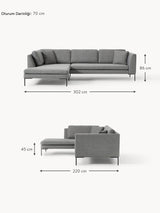 Sade Köşe Koltuk Koyu Gri