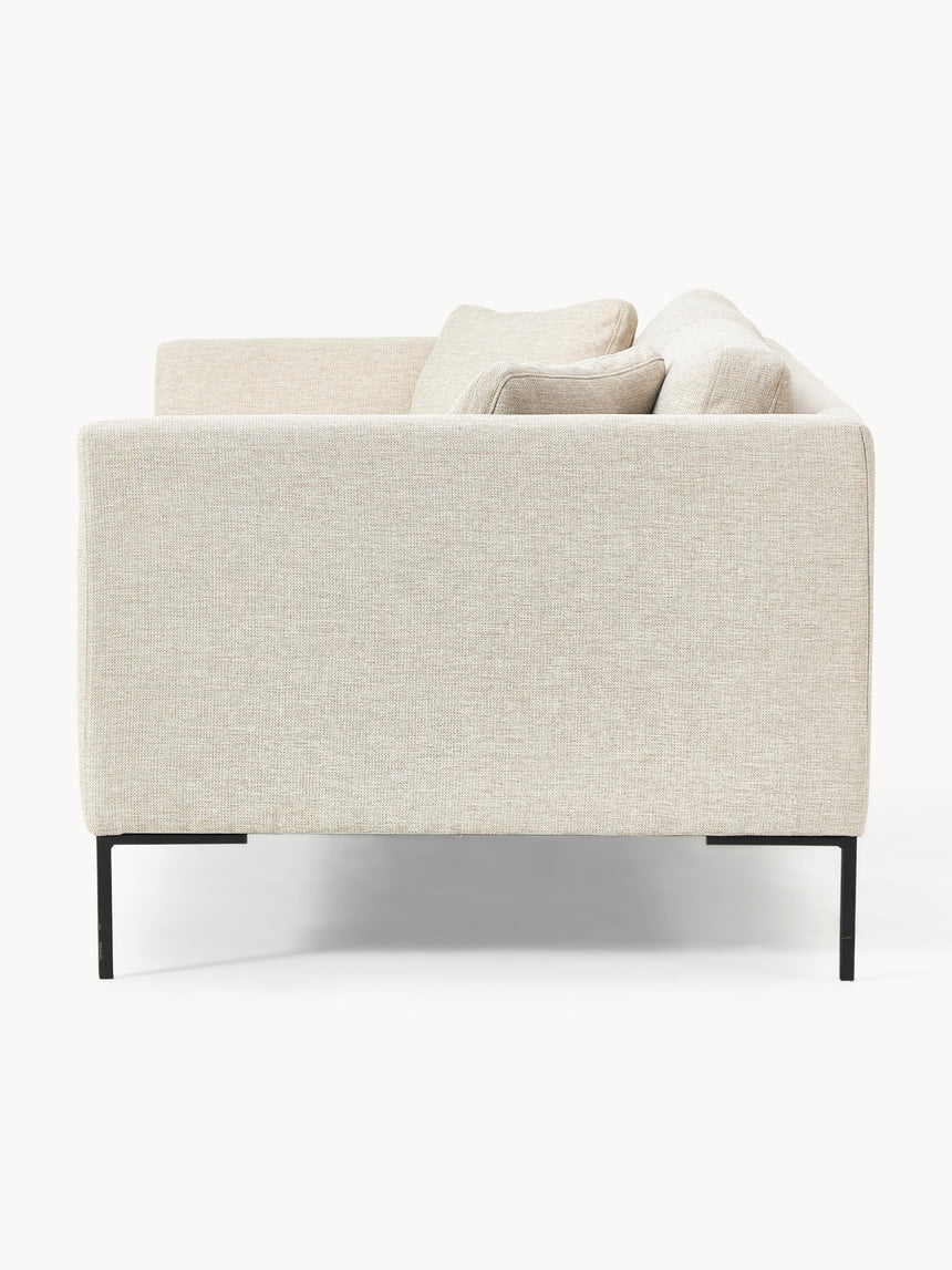 Sade Üçlü Koltuk Açık Bej