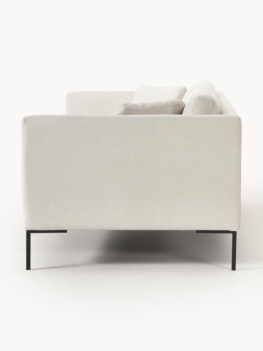 Sade Üçlü Koltuk Kırık Beyaz