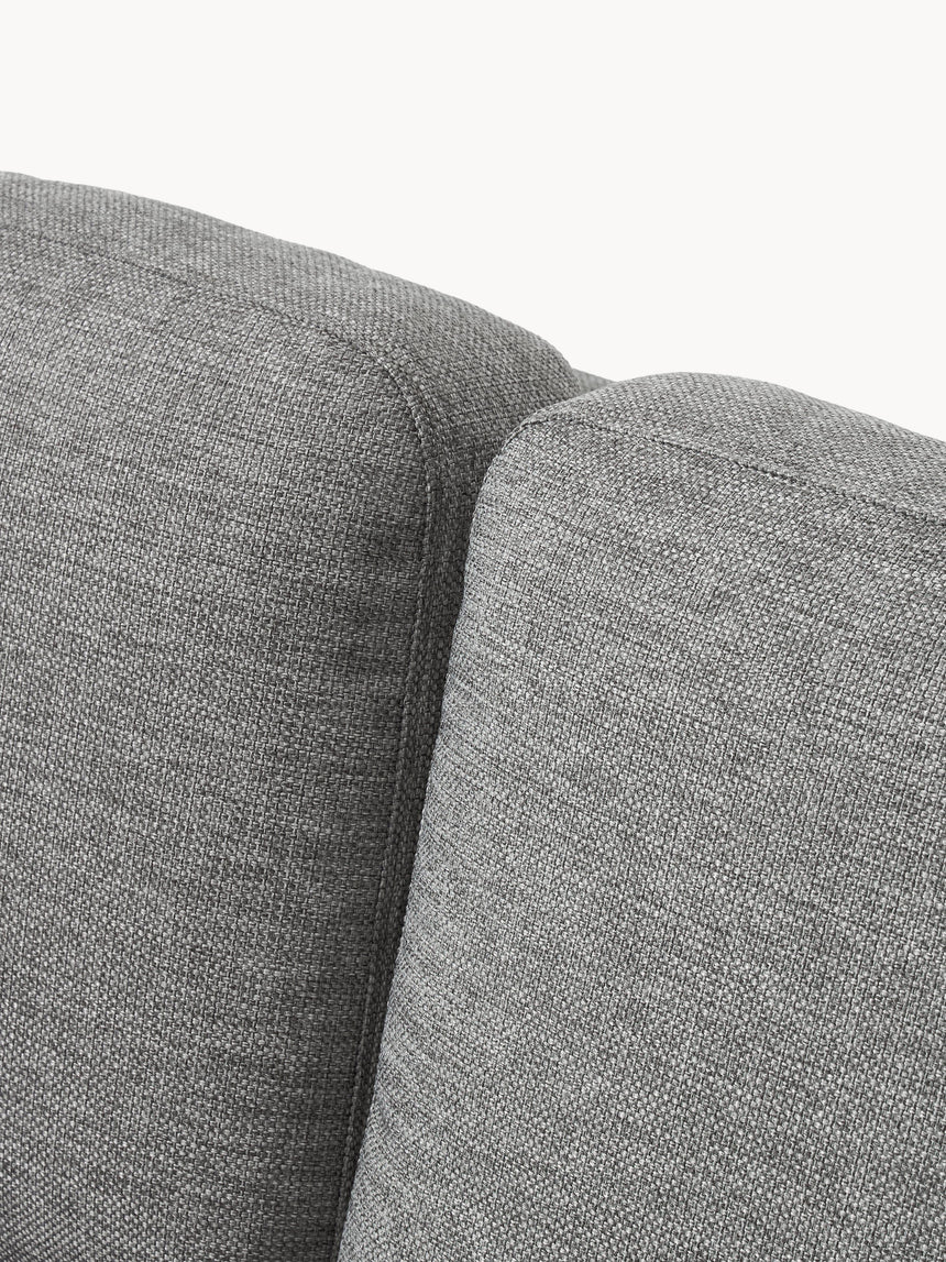 Sade Üçlü Koltuk Koyu Gri