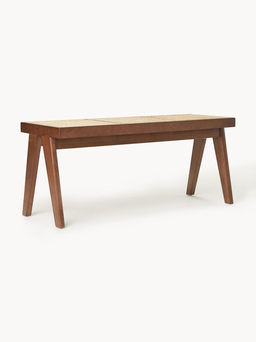 Sara Hazeran İşlemeli Ahşap Bank Ceviz