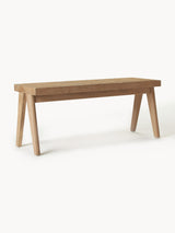 Sara Hazeran İşlemeli Ahşap Bank Meşe