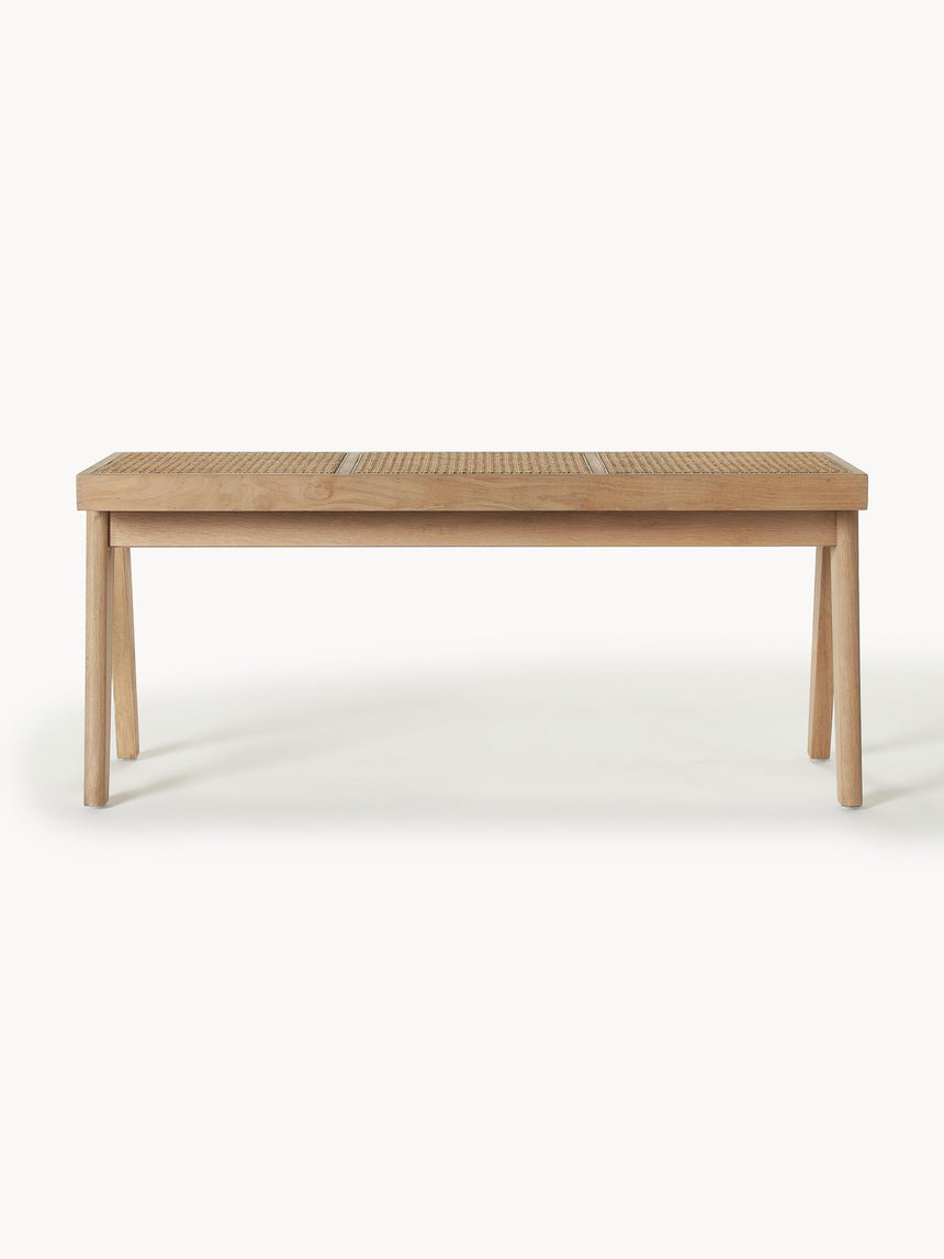 Sara Hazeran İşlemeli Ahşap Bank Meşe