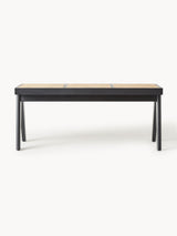 Sara Hazeran İşlemeli Ahşap Bank Siyah