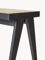 Sara Hazeran İşlemeli Ahşap Bank Siyah