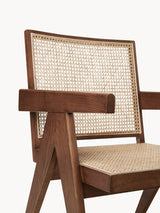 Sara Hazeran İşlemeli Ahşap Koltuk Ceviz