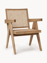 Sara Hazeran İşlemeli Ahşap Koltuk Meşe