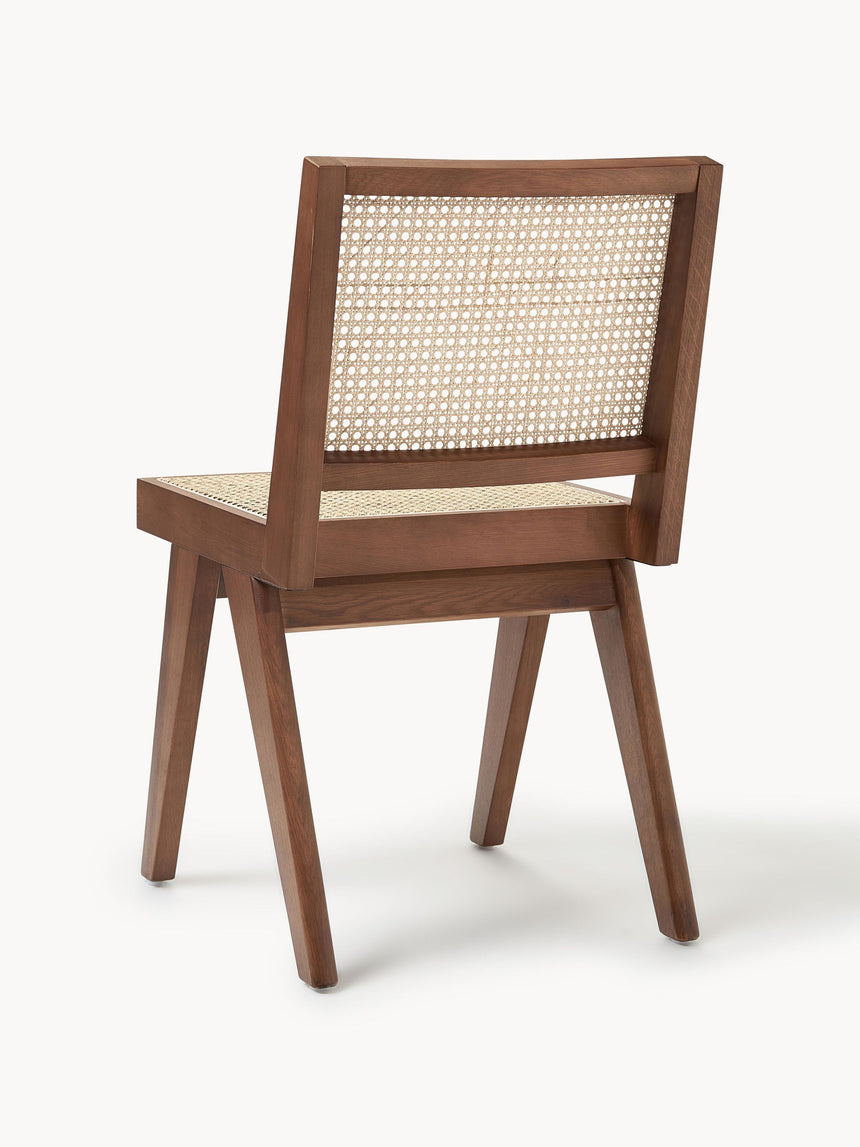 Sara Hazeran İşlemeli Ahşap Sandalye Ceviz