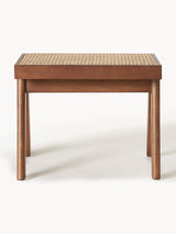 Sara Hazeran İşlemeli Ahşap Tabure Ceviz