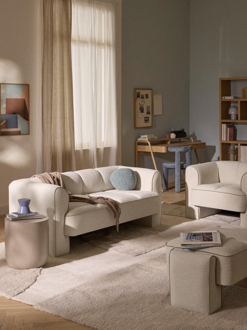 Sava İkili Koltuk Açık Bej