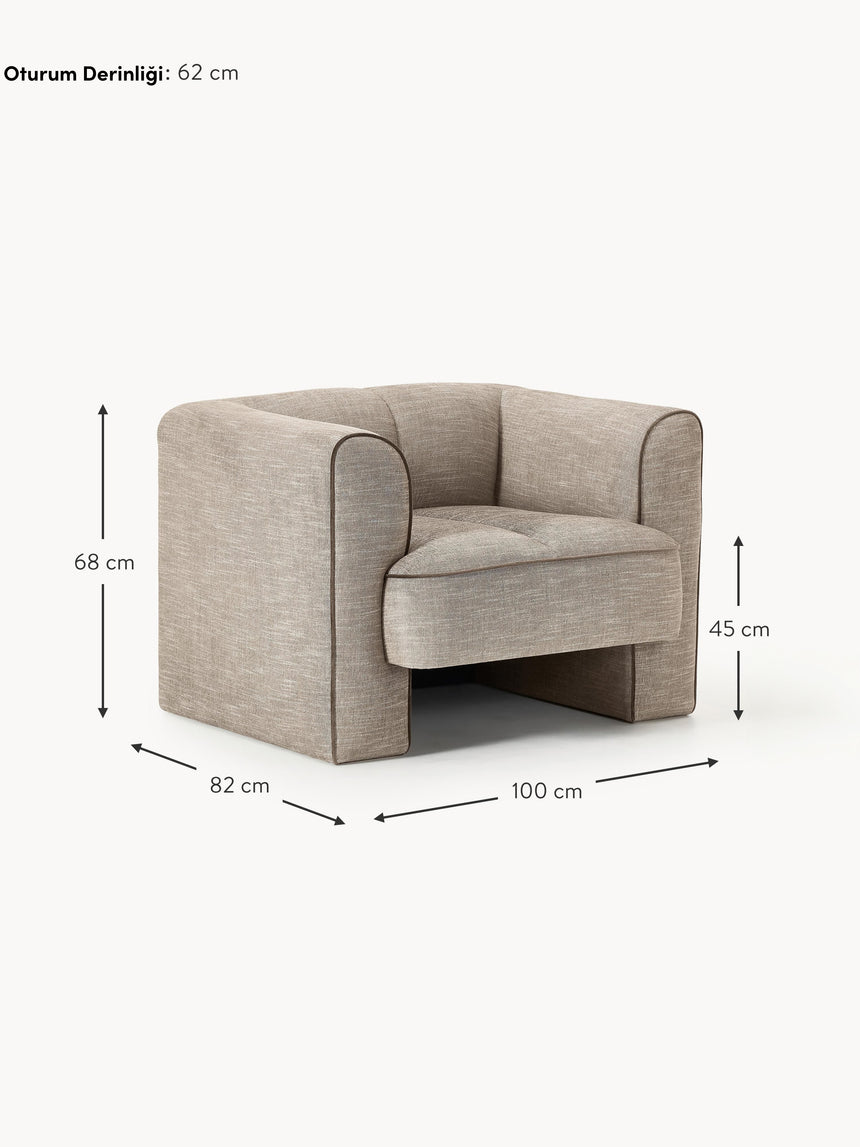 Sava Tekli Koltuk Açık Kahve