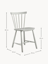 Scala Ahşap Sandalye Açık Gri