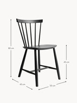 Scala Ahşap Sandalye Siyah