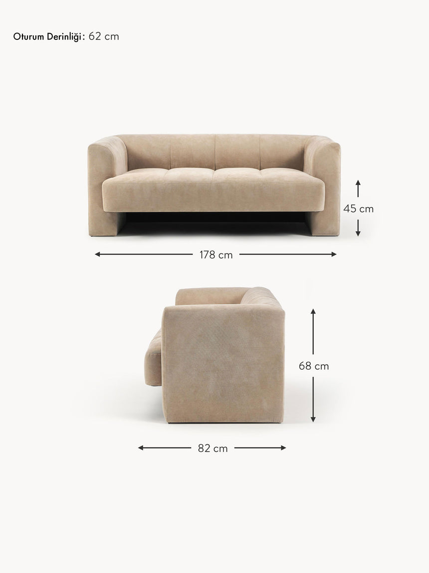 Sen İkili Koltuk Bej