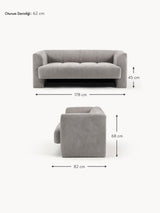 Sen İkili Koltuk Koyu Gri