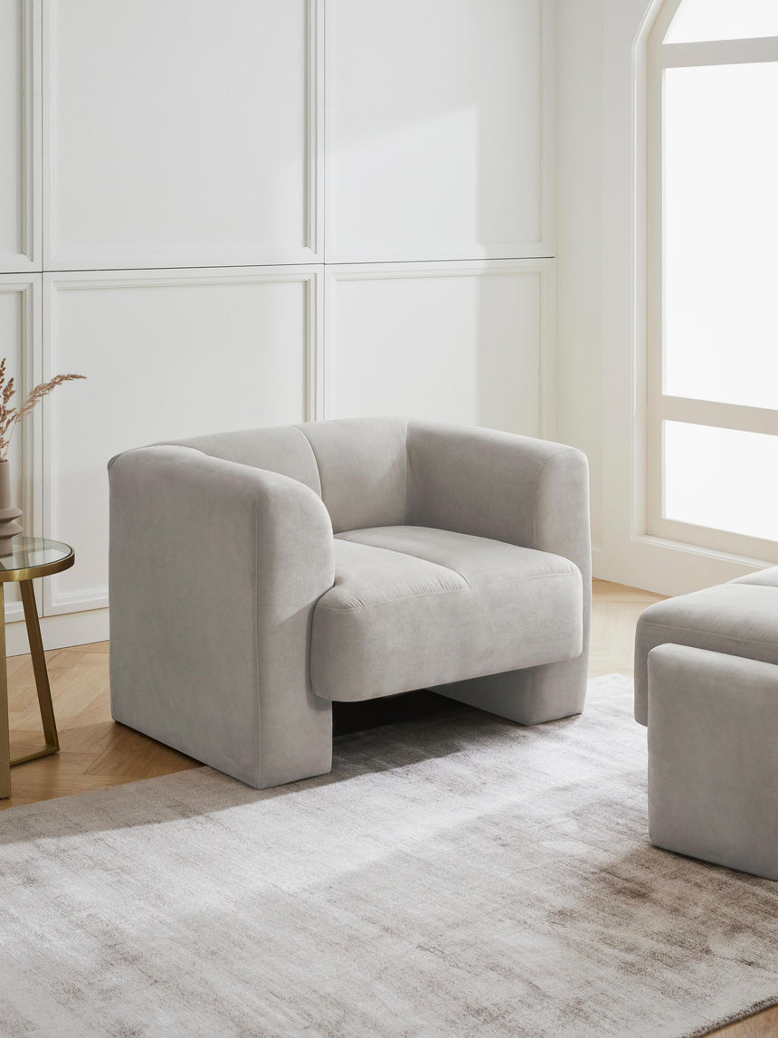 Sen Tekli Koltuk Açık Gri