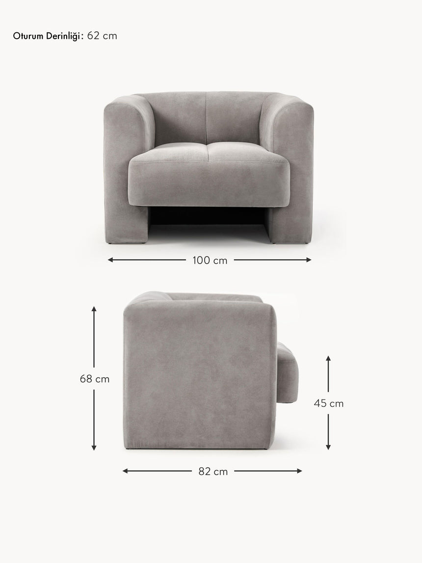 Sen Tekli Koltuk Koyu Gri
