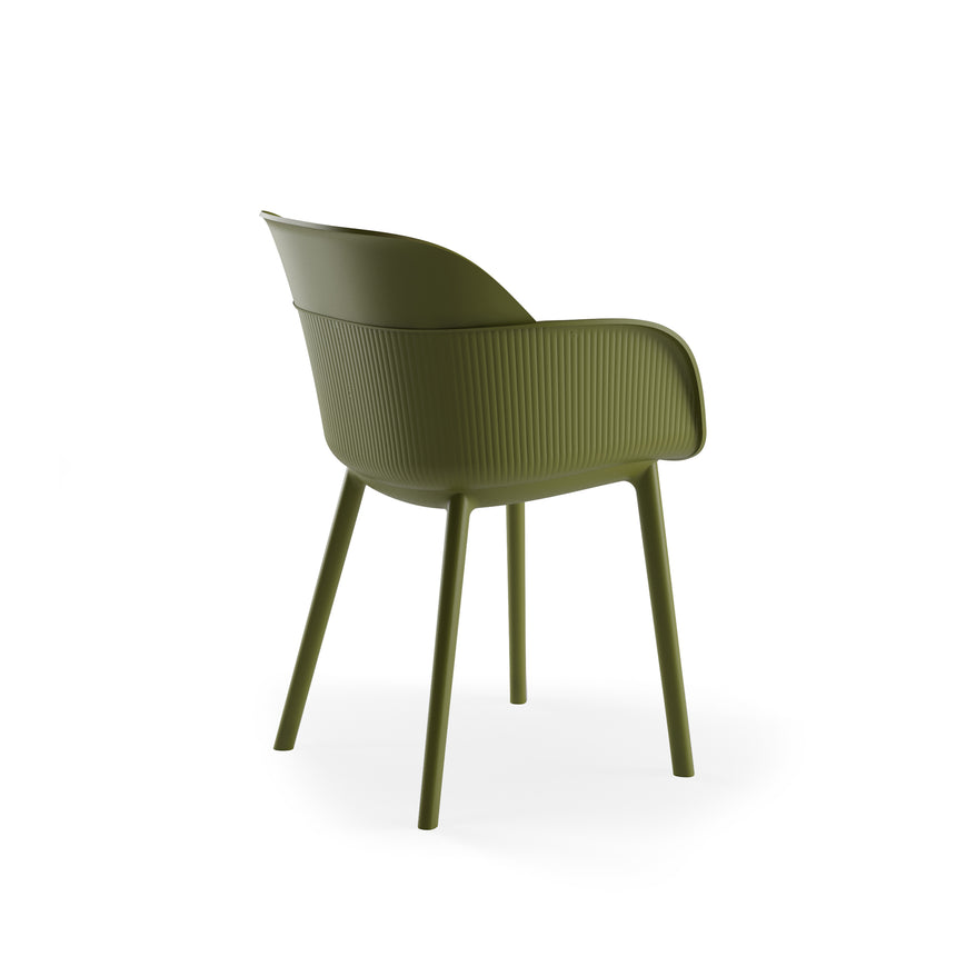 Shell P Kollu Polipropilen Sandalye Haki Yeşil